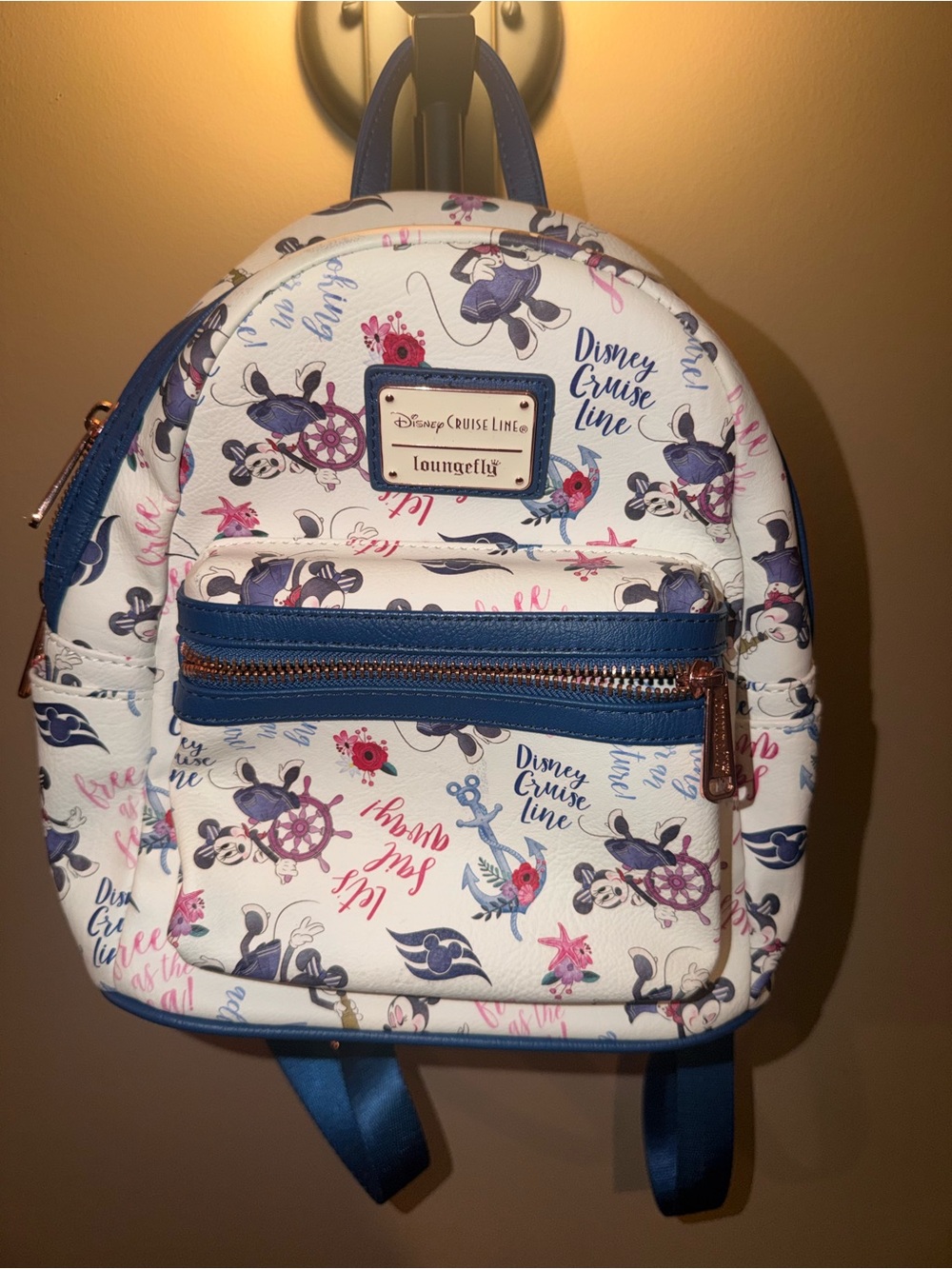 Loungefly Disney Cruise “Nautical Minnie Mouse” Mini Backpack